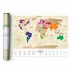 Скретч-карта світу Travel Map Gold (російська мова) в тубусі