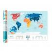 Скретч-карта світу Travel Map Holiday Lagoon World (англійська мова) в тубусі