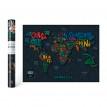 Скретч-карта світу Travel Map Letters World (англійська мова) в тубусі