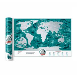 Скретч-карта світу Travel Map Marine World (англійська мова) в тубусі