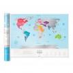 Скретч-карта світу Travel Map Silver World (англійська мова) в тубусі