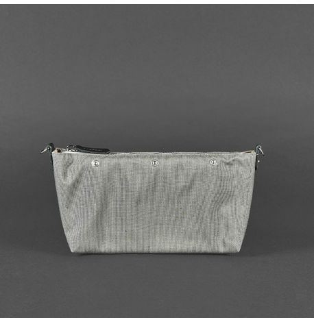 Женская кожаная плетеная сумка "Пазл S" (черная)