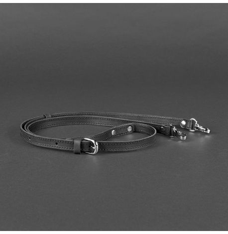 Женская кожаная плетеная сумка "Пазл S" (черная)