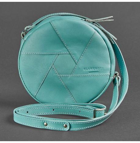 Женская кожаная сумка "Бон-бон" (бирюзовая)