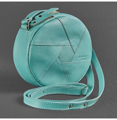 Женская кожаная сумка "Бон-бон" (бирюзовая)