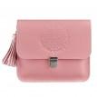Женская кожаная сумка "Лилу" (розовая)