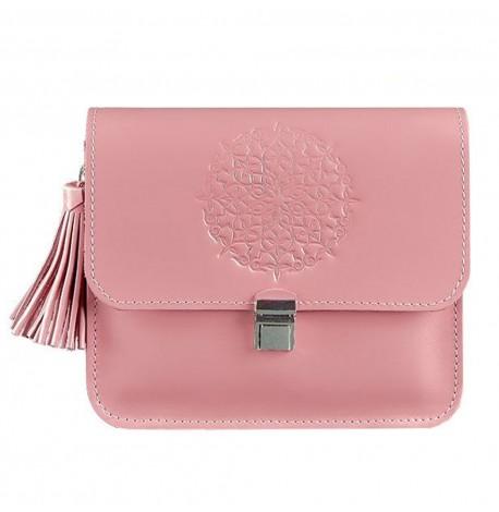 Женская кожаная сумка "Лилу" (розовая)