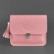 Женская кожаная сумка "Лилу" (розовая)