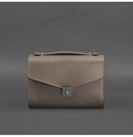 Женская кожаная сумка-кроссбоди Lola (темно-бежевая)