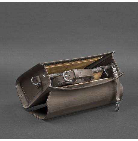 Женская кожаная сумка-кроссбоди Lola (темно-бежевая)