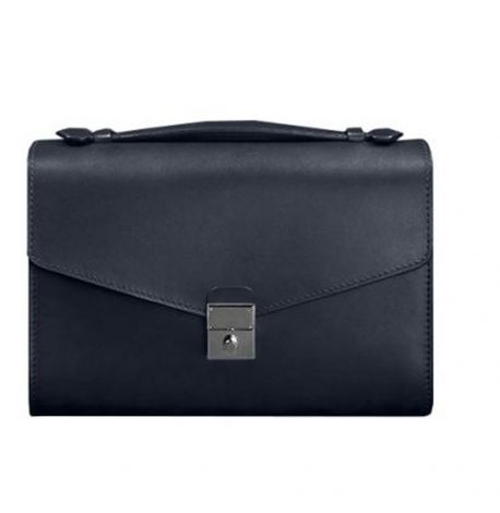 Женская кожаная сумка-кроссбоди Lola (темно-синяя)