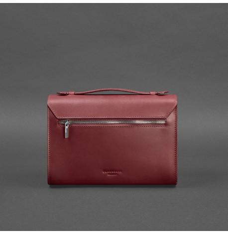 Женская кожаная сумка-кроссбоди Lola (бордовая)