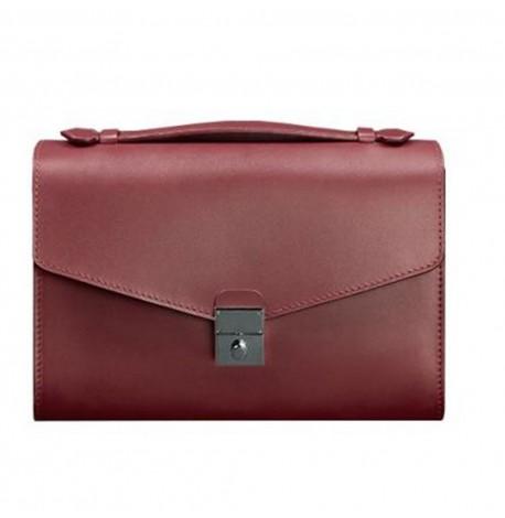 Женская кожаная сумка-кроссбоди Lola (бордовая)