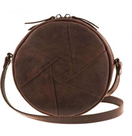 Женская кожаная сумка "Бон-бон" (темно-коричневая)