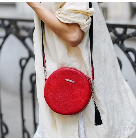 Женская кожаная сумка Tablet (красная)