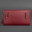 Жіноча шкіряна сумка-трансформер "Еліс" (бордова) шкіра Krast
