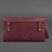 Кожаная женская сумка-трансформер "Элис" (бордовая)