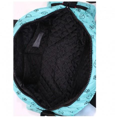 Стеганая женская сумка Poolparty Alaska Ducks (голубая)