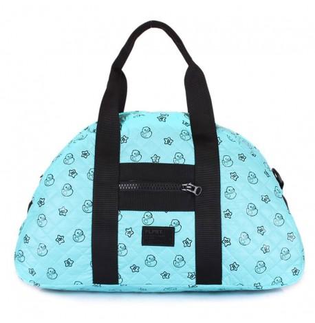 Стеганая женская сумка Poolparty Alaska Ducks (голубая)
