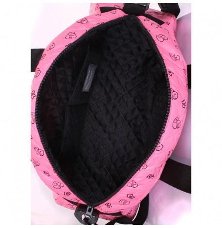 Стеганая женская сумка Poolparty Alaska Ducks (розовая)