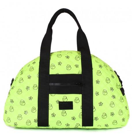 Стеганая женская сумка Poolparty Alaska Ducks (салатовая)