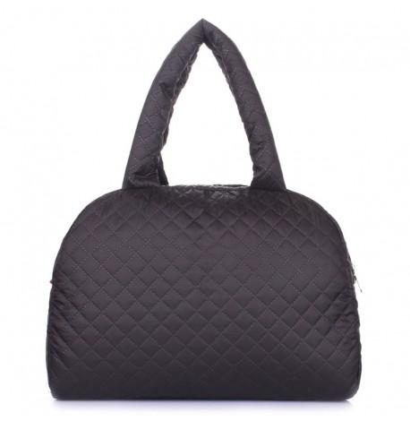 Стеганая женская сумка Poolparty Boom (черная)