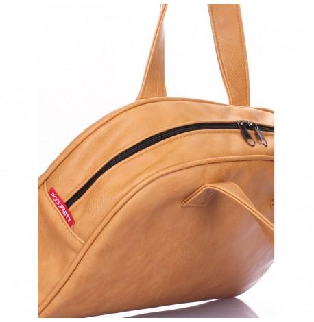 Жіноча сумка Poolparty Boom (коричнева)