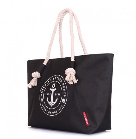 Сумка Poolparty з морським принтом (чорна)