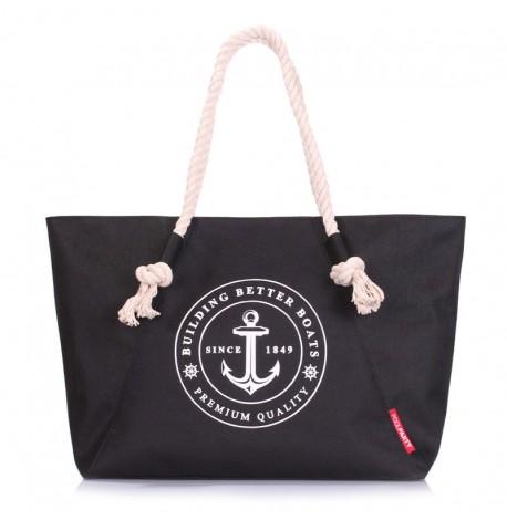Сумка Poolparty з морським принтом (чорна)