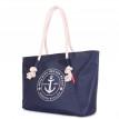 Сумка Poolparty с морским принтом (темно-синяя)