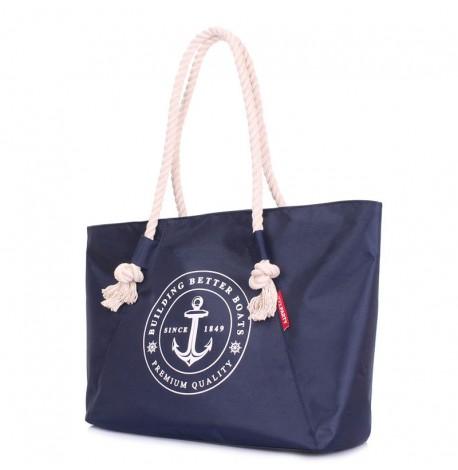 Сумка Poolparty с морским принтом (темно-синяя)