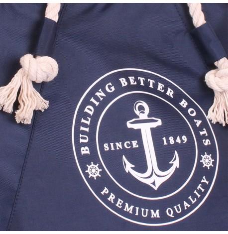 Сумка Poolparty с морским принтом (темно-синяя)