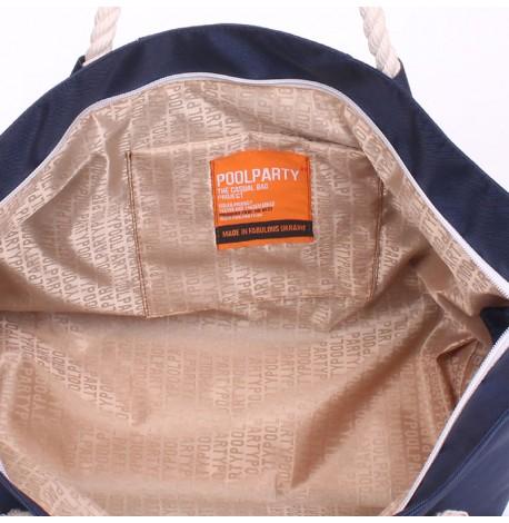 Сумка Poolparty с морским принтом (темно-синяя)