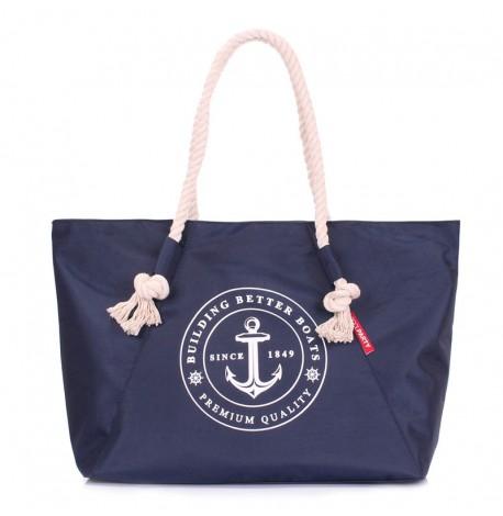 Сумка Poolparty с морским принтом (темно-синяя)