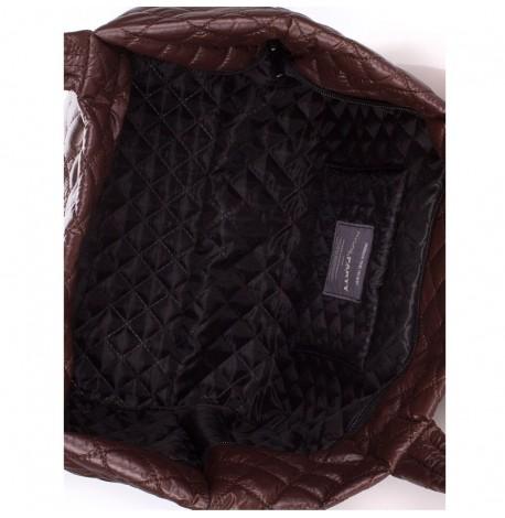 Дута стьобана жіноча сумка Poolparty Broadway (коричнева)