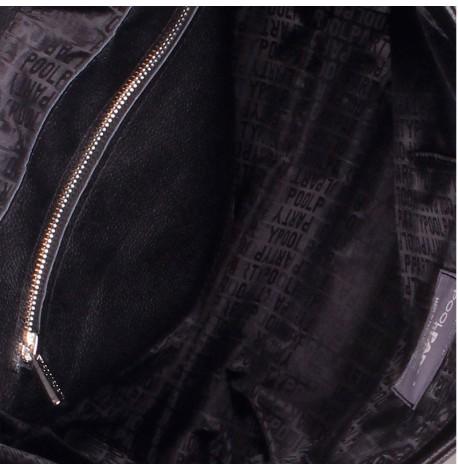 Женская кожаная сумка Poolparty Choice (черная)