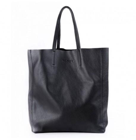 Кожаная сумка Poolparty City (черная)