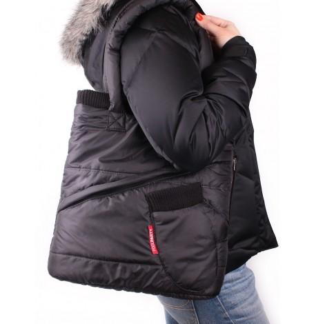 Стьобана жіноча сумка з рукавичкою Poolparty Mitten (чорна)