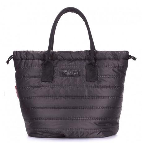 Стьобана жіноча сумка на шнурку Poolparty Muffin (чорна)