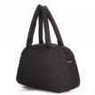 Стеганая женская сумка-саквояж Poolparty NS4 (черная)