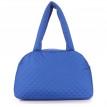 Стеганая женская сумка-саквояж Poolparty NS4 (синяя)