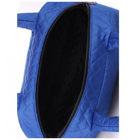 Стеганая женская сумка-саквояж Poolparty NS4 (синяя)