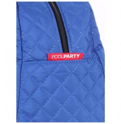 Стеганая женская сумка-саквояж Poolparty NS4 (синяя)
