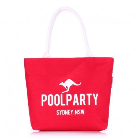 Пляжная сумка Poolparty (красная)