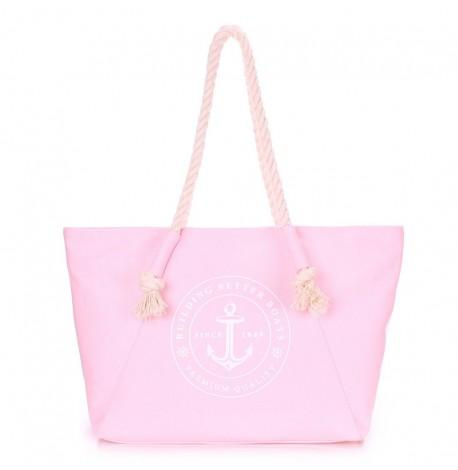 Пляжная сумка Poolparty с морским принтом (розовая)