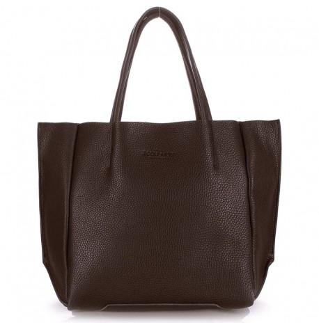Женская кожаная сумка Poolparty Soho (коричневая)