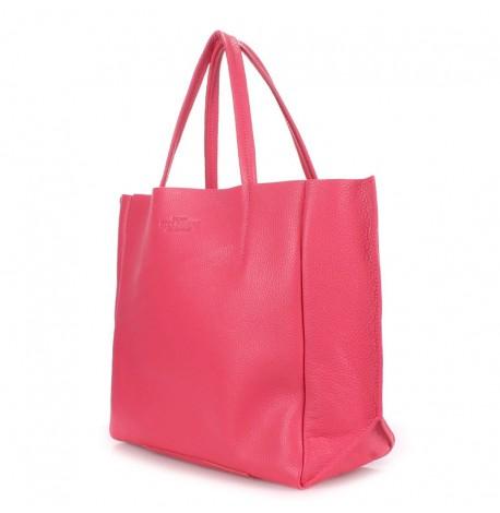 Женская кожаная сумка Poolparty Soho (розовая)