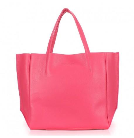 Женская кожаная сумка Poolparty Soho (розовая)