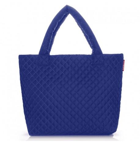 Дутая стеганая женская сумка Poolparty (синяя)