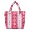 Дута болоньєва жіноча сумка Poolparty V із зимовим візерунком (червона)